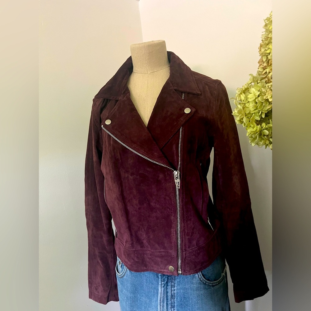 BLANKNYC Suede Moto Jacket, size M